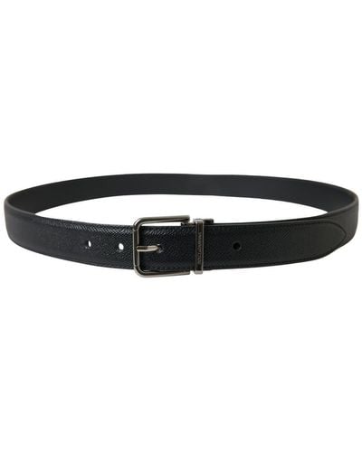 Dolce & Gabbana Elegant Leather Designer Belt - Black