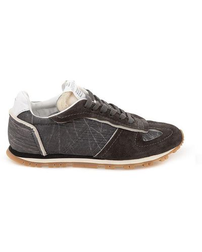 Maison Margiela Leather Scamosciata Sneaker - Gray