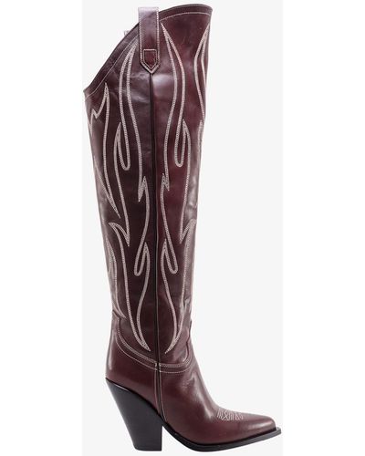 Sonora Boots Leather Boots - Purple
