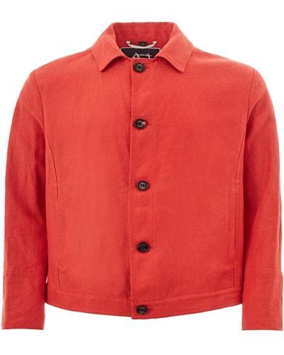 Sealup Cropped Jacket - Red