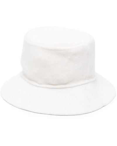 P.A.R.O.S.H. Wide-brim Wool Bucket Hat - White