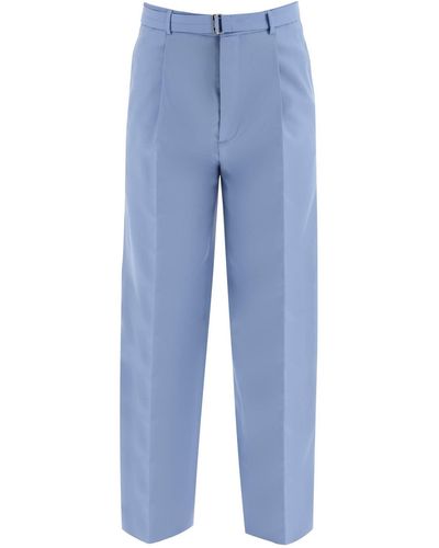 Lanvin Tailored Wide-leg Trousers - Blue