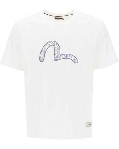Evisu Graffiti Daruma Print T Shirt - White