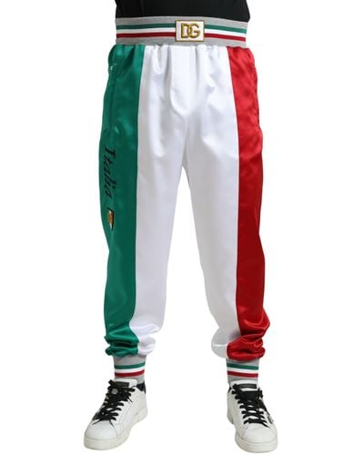 Dolce & Gabbana Multicolour Italian Patch Slim Jogger Trousers
