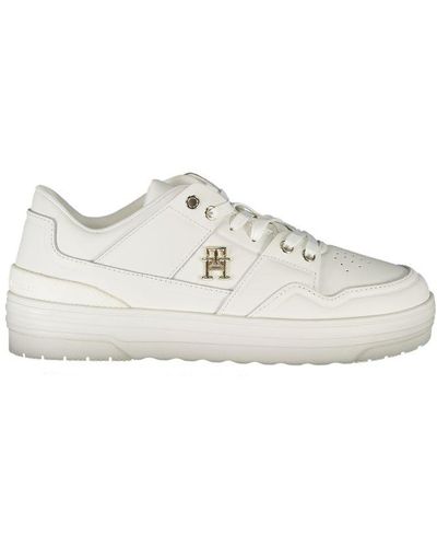 Tommy Hilfiger Classic Trainers With Contrast Detail - White