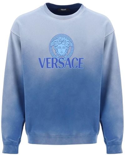 Versace Felpa Medusa Effetto Sfumato - Blue