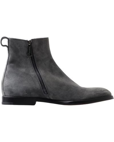 Dolce & Gabbana Leather Ankle Boots Shoes - Black