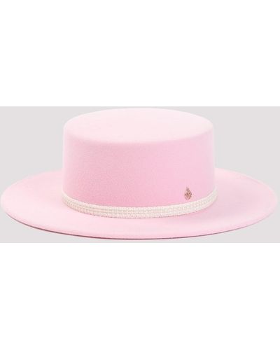 Maison Michel Bubblegum Kiki Sequins Wool Felt Hat - Pink