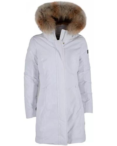 Yes-Zee Chic Down Jacket With Fur-Trimmed Hood - Purple