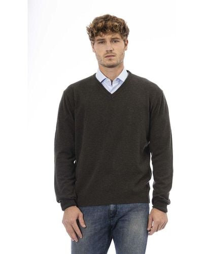 Sergio Tacchini Green Wool Sweater - Black
