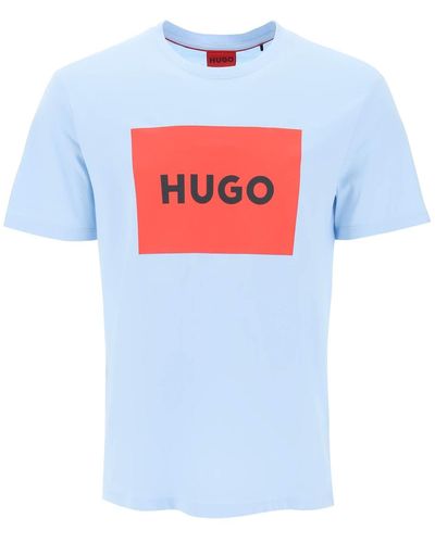 HUGO Dulive T Shirt With Logo Box - White