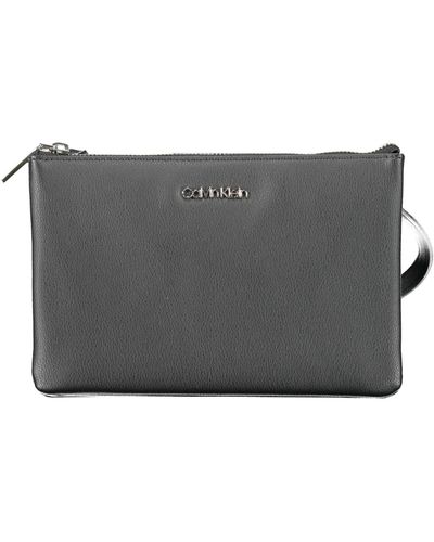 Calvin Klein Elegant Shoulder Bag With Logo Detail - Grey