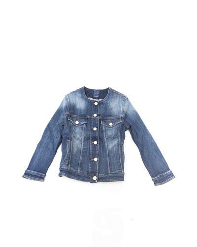 Jacob Cohen Chic Blue Denim Jacket With Contrast Stitching