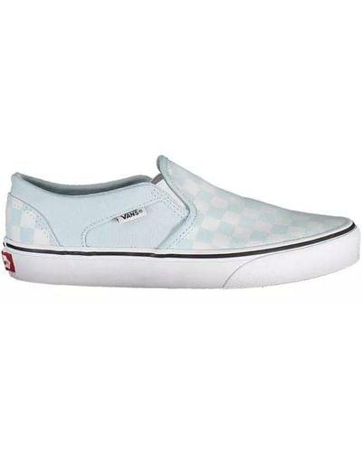 Vans Chic Light Blue Sporty Trainers With Logo Accent - Multicolour