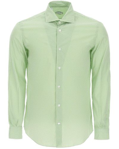 Vincenzo Di Ruggiero Patterned Cotton Shirt - Green
