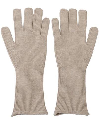 Dolce & Gabbana Ivory Cashmere Silk Hands Mitten Mens Gloves - Grey