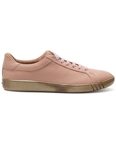 Bally Pink Leather Trainers - Brown