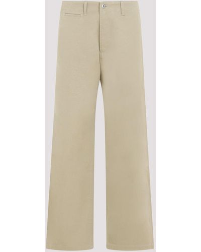 Burberry Hunter Beige Cotton Trousers - Natural
