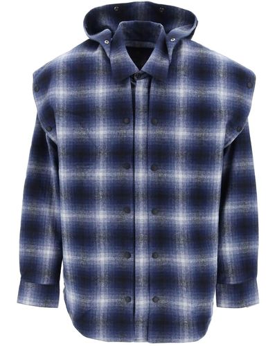 Y. Project Flannel Overshirt - Blue
