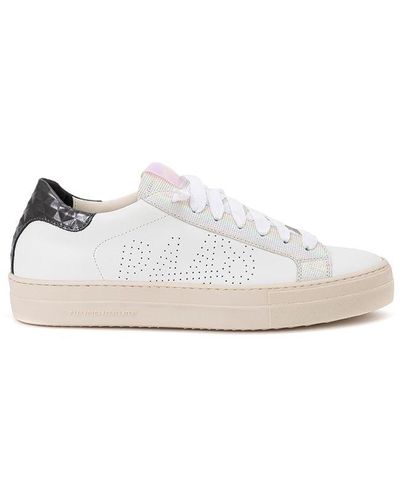 P448 Leather Trainer - White