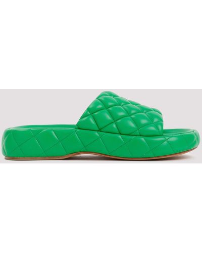 Bottega Veneta Lemonade Padded Leather Sandals - Green