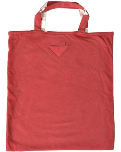 Prada Chic And Fabric Tote Bag - Red