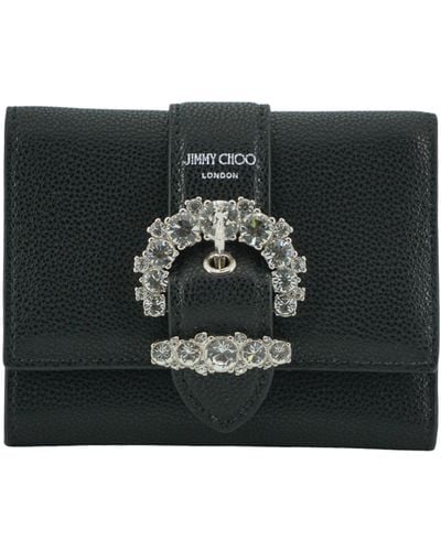 Jimmy Choo Leather Card Holder Wallet - Black