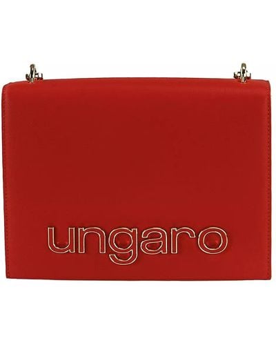 Emanuel Ungaro Garo Leather Di Calfskin Crossbody Bag - Red