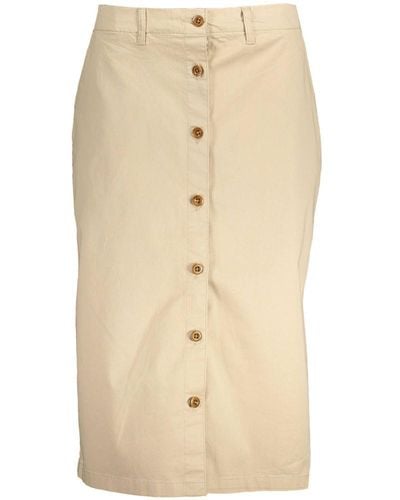 GANT Beige Cotton Skirt - Natural