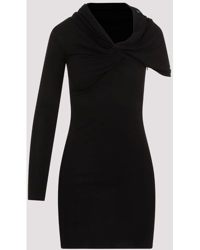 Saint Laurent Black Viscose Mini Dress