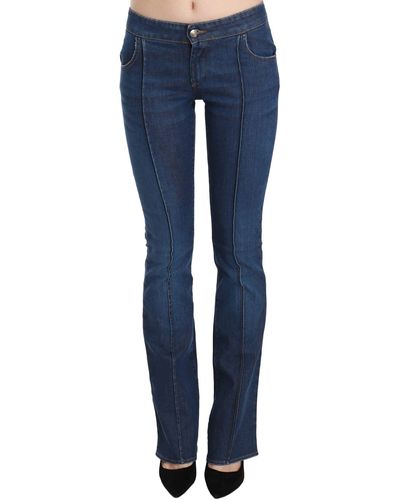 Just Cavalli Low Waist Boot Cut Trousers Jeans - Blue