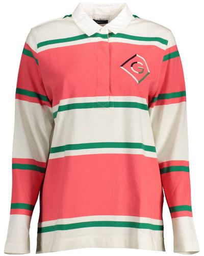 GANT Pink Cotton Polo Shirt - Red