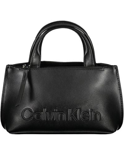 Calvin Klein Elegant Dual-Handle Designer Bag - Black