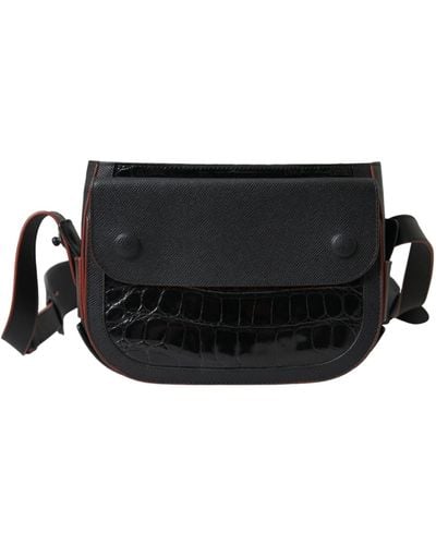 Balenciaga Elegant Exotic Leather Camera Bag - Black