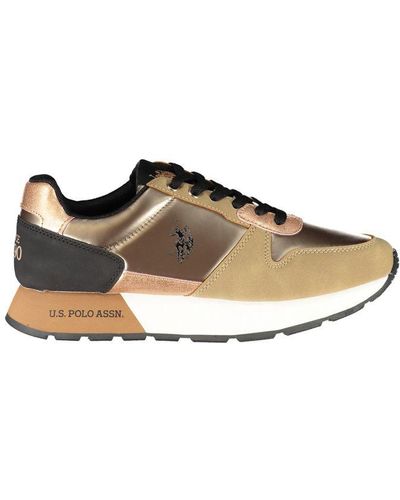 U.S. POLO ASSN. Bronze Polyester Trainer - Brown
