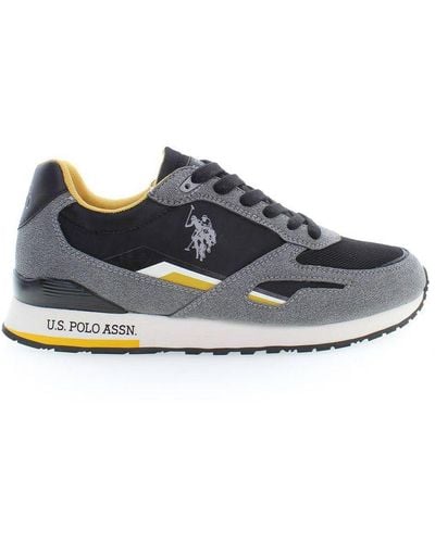 U.S. POLO ASSN. Grey Polyester Trainer - Blue