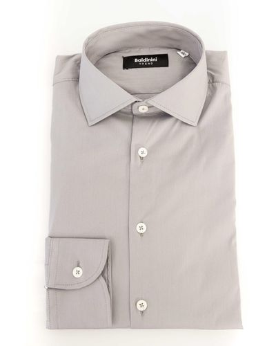 Baldinini Chic Slim Fit Designer Shirt - Gray