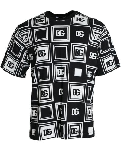 Dolce & Gabbana Logo Print Short Sleeves T-Shirt - Black