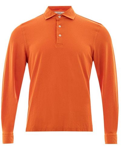 Gran Sasso Cotton Polo Shirt - Orange