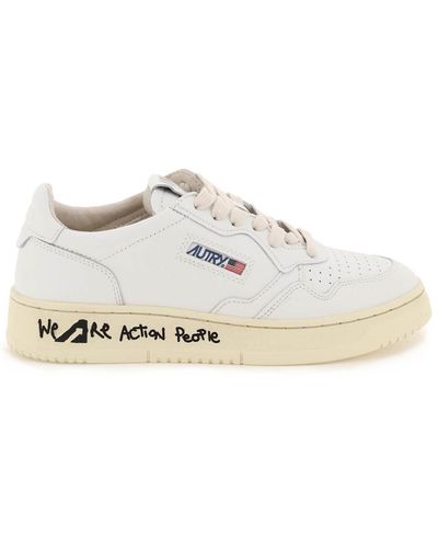 Autry Leather Medalist Low Sneakers - White
