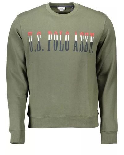 U.S. POLO ASSN. Green Cotton Sweater