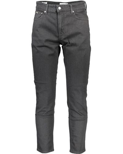 Calvin Klein Black Cotton Jeans & Pant - Gray