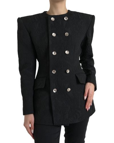 Dolce & Gabbana Elegant Double Breasted Blazer Jacket - Black