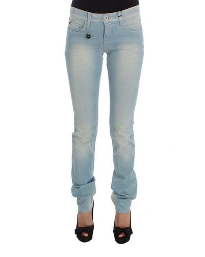 CoSTUME NATIONAL C'n'c Cotton Blend Super Slim Fit Jeans - Blue