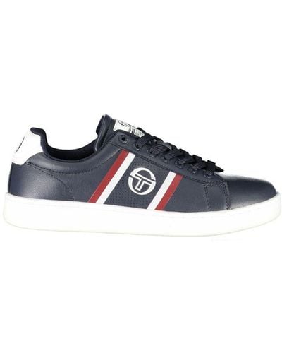 Sergio Tacchini Contrast Detail Embroidered Sneakers - Blue