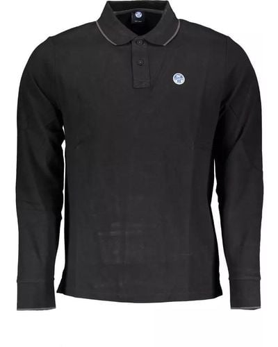 North Sails Black Cotton Polo Shirt