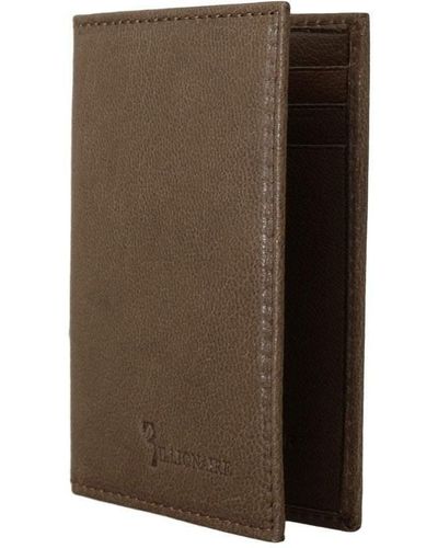 Billionaire Italian Couture Leather Bifold Wallet - Brown