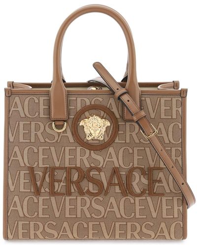 Versace Small ' Allover' Bag - Brown