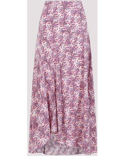 Isabel Marant Pink Mauve Silk Sakura Skirt - Purple