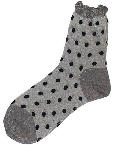 Antipast Glitter Pois Socks - Grey